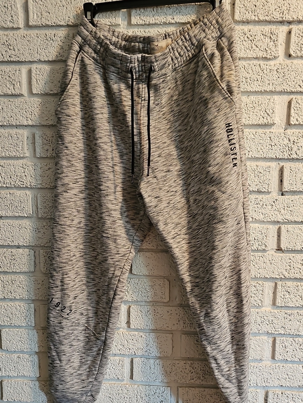 Hollister Kids Heather Gray Space-Dye Jogger Sweatpants